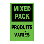 SPC - Étiquette " Produits Variés " - 3po x5po - Vert Fluorescent/Noir - 500/rouleau-Vert fluorescent/noir