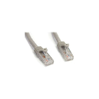 StarTech  Câble de raccordement sans crochet N6PATCH15GR de catégorie 6, 15 pi, gris-Deux connecteurs RJ-45 mâles assurent une connectivité transparente