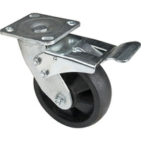 Kleton - Roulettes Haute Température, Pivotant Avec Frein, 6po (152,4 Mm), Nylon, 800 Lb (363 Kg), paquet de 3-Dia. des trous de boulon 7/16po (11 mm)