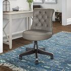 Bush Business Furniture Chaise De Bureau Tuftée Arden Lane, Gris Lavé (CH2301WGL-03)-Chaise pivotante à 360 degrés avec 5 roulettes à deux roues offrant une gamme complète de mouvements
