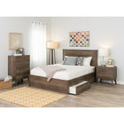 Prepac – Table de nuit à 2 tiroirs Milo, style moderne milieu du siècle, gris délavé (DDNR-1402-1)-Fabriqué au Canada et répond aux normes de sécurité en Amérique du Nord