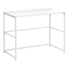 Monarch Specialties - 7775 Bureau 40 po - Blanc/Metal Blanc-Bureau spacieux dans une finition laminée blanche et élégante