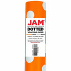 JAM Paper -  Emballage cadeau – Papier d'emballage à pois – 25 m². Ft - Orange à pois blancs - Rouleau vendu à l'unité-Papier d’emballage à pois orange et blanc