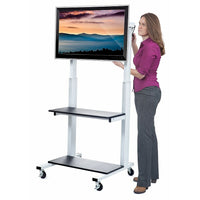 Luxor – Chariot ajustable avec manivelle pour téléviseur à écran plat, noir (CLCD)-Le chariot de téléviseur ACL CLCD de Luxor est idéal pour les utilisations au bureau, lors de présentations et plus encore.