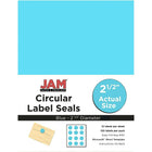JAM Paper Sceaux autocollants ronds, 2,5 po dia., couleurs vives assorties, 4 paquets de 120 unités (147628assrt)-5