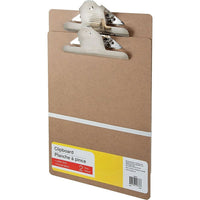 Staples Presse-papiers - Format Lettre - 9 po x 12 po - Paquet de 2-Le tableau en masonite marron robuste offre une surface solide pour faciliter l'écriture