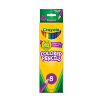 Crayola - Crayons de couleur pré-aiguisés - Couleurs assorties - paquet de 8-L'idéal pour les projets scolaires et les dessins détaillés