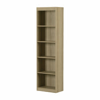 South Shore - Axess - Bibliothèque étroite 5 tablettes - Frêne naturel-Bibliothèque polyvalente : cette étagère sera magnifique dans votre bureau, votre salon, votre sous-sol ou votre chambre à coucher grâce à son design polyvalent. Sa découpe droite mettra en valeur votre sélection de livres et d’items décoratifs.