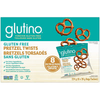 Glutino - Bretzel Twists - paquet de 8-110 calories et 3 grammes de matières grasses par portion