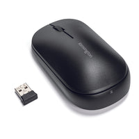 Souris Kensington SureTrack avec double connectivité sans fil - noir-Fournit plusieurs options de jumelage : connectez-vous à un ordinateur portable ou appareil mobile via Bluetooth 3.0 ou 5.0 (Bluetooth LE) afin d’éviter d’utiliser un port USB, ou bien à un PC de bureau à l’aide d’un nano-récepteur USB 2,4 GHz
