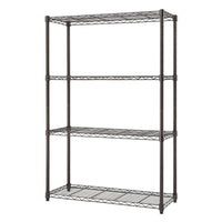 Trinity – Étagère tout usage bronze foncé à 4 tablettes, (TBFPBR-0901)-Homologation NSF