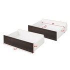 Prepac - Tiroirs de rangement Select EBQK-1303-1 sur roulettes, paq./2, espresso-Dimensions intérieures de chaque tiroir (po) : 38 lar. x 5,5 haut. x 23 prof.