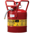 Justrite – D.O.T. AccuFlow – Canettes de sécurité, 5/8 x /4 x 17 1/4 po, rouge-Un support attaché au bec avec une vis de serrage facile à saisir empêche la libération de vapeur et de déversements pendant le transport