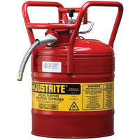 Justrite – D.O.T. AccuFlow – Canettes de sécurité, 5/8 x /4 x 17 1/4 po, rouge-Un support attaché au bec avec une vis de serrage facile à saisir empêche la libération de vapeur et de déversements pendant le transport