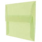 JAM Paper Enveloppes translucides A1, vert feuille, 50/paquet-Intérieur vierge où écrire un mot personnalisé