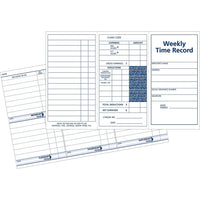 Deluxe - Registres hebdomadaires d'heures de travail, 7-7/8 po x 5 po, paq./500 (W220-500)-Formulaire d'heures de travail