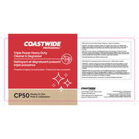 Coastwide Professional - Étiquette secondaire, Nettoyant et dégraissant puissant triple puissance CP50-À utiliser sur un contenant secondaire