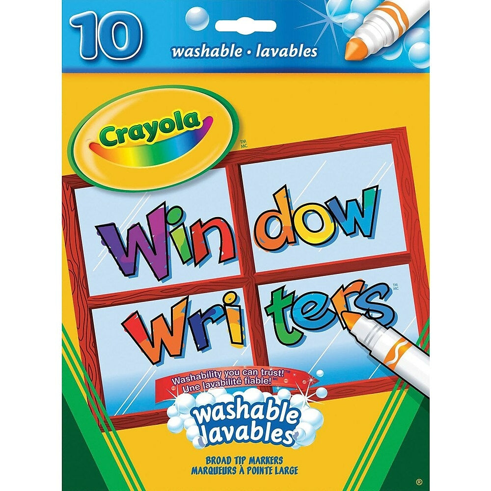 Crayola - Marqueurs pour fenêtres, 10/paquet