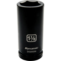 Dynamic Tools – Douille à choc de longueur profonde de 1 7/2 po, SAE 6 points avec prise de 3/4 po-Taille : 1 1/2 po