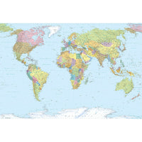 Komar - Carte murale du monde-Imprimé sur non tissé