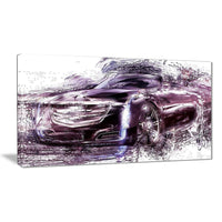 Designart – Voiture décapotable noire, petite toile de style galerie (PT2610-32x16)-Impression