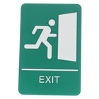 Headline Sign - Panneau de sortie avec homme qui court - 6 po H x 9 po L - Vert-Accrocher selon les reglements locaux.
