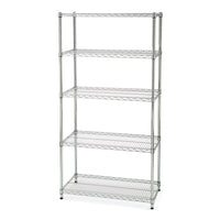Seville Classics â€“ Système d'étagères à 5 tablettes avec roulettes-L'acier zinc procure la résistance à la corrosion nécessaire pour les environnements secs