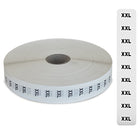 Eddie's Bandes d'autocollants Sizer - 2XL - impression noir et blanc sur clair - 3/4"x 4-1/2" - rouleaux de 1000-impression noir et blanc sur clair