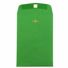 JAM Paper - Enveloppes Colourées pour catalogue à extrémité ouverte - 6 x 9 - avec fermeture à fermoir - vert recyclé - paquet de 50-Enveloppe à fermoir vert de Noël