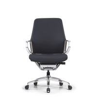 DecentLiving - Chaise de bureau à hauteur standard - Noir-Chaise de bureau en cuir véritable haut de gamme