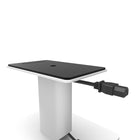 Kanto SP6HDW Stand de haut-parleur universel de 6 po pour bureau avec gestion des câbles - Blanc-Deux tailles de plaque supérieure incluses: 4,3 po x 7,1 po (11 cm x 18 cm) et 7 po x 7 po (17.8 cm x 17.8 cm)