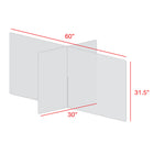 Diviseur de table à 4 voies Mark Maker - 60" L x 30" L x 31,5" H - Acrylique transparent 1/4" - Pas de traversées-Fabriqué à partir d'acrylique transparent de 1/4".