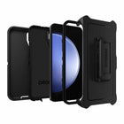 OtterBox - Coque de protection Defender pour Samsung Galaxy S23 FE - Noire-Les couvercles de ports empêchent l'infiltration de poussière et de saleté