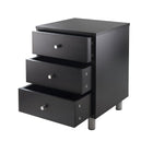 Winsome – Table d’appoint Daniel avec 3 tiroirs, noir-Assemblage nécessaire