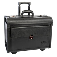 Nextech - Porte-documets à roulettes - 15,6 po ordinateur portable - Noir-Fabriqué en similicuir