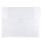 JAM Paper - Porte-documents circulaire avec rabat à insertion, 8 1/2 x 6 1/2 x 1/4 po, transparent givré, 24/paquet-Transparent givré