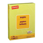 Staples – Papier à copies de couleur Brights, format lettre, 8 1/2 po x 11 po, jaune citron, rame/500-Pour les imprimantes laser et à jet d’encre