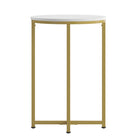 Flash Furniture - Table basse blanche de la collection Hampstead avec cadre doré mat-Finition en stratifié blanc