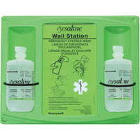 Honeywell - Support Mural Pour Solution Saline De Douche Oculaire, Double, paquet de 2-Langue Trilingue