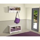 Prepacâ – Étagère à crochets pour vestibule, 36 x 11 1/2 po, blanc-Dimensions : 16 1/2 (H) x 36 (l) x 11 1/2 (P) po