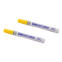 JAM Paper Marqueurs de peinture opaque à point large, Jaune, 2 / paquet (526300YEa)-Couleur :  Jaune