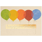 JAM Paper - Ensemble de cartes de souhaits Happy Birthday décorées de ballons, intérieur vierge, 25/paquet (526M0147WB)-Cartes d’anniversaire décorées de simples ballons colorés