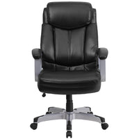 Flash Furniture - Fauteuil direction pivotant HERCULES Big and Tall, capacité de 500 lb, cuir noir (GO18501LEA)-Chaise de bureau Big & Tall contemporaine