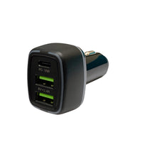 LBT- Chargeur de voiture PD à trois ports LBT Power Stream 30 W - Noir-Trois ports permettent à vos appareils de se recharger rapidement simultanément.