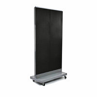 Azar Displays – Panneau perforé sur pied, 32 x 60 po, noir (700732-BLK)-En panneau perforé