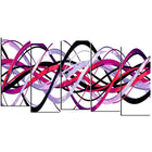 Designart – Imprimé moderne sur toile, spirale rose et violette, 5 panneaux (PT3044-1084)-Impression