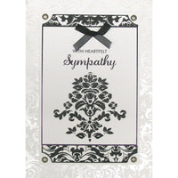 Rosedale – Cartes de souhaits et enveloppes « With Heartfelt Sympathy », doré, 5 1/2 x 8 po, 6/paquet (19943)-Imprimées sur du papier cartonné non couché de haute qualité