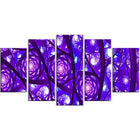 Designart – Art contemporain sur toile, étoiles violettes enchantées (PT3050-373)-Impression