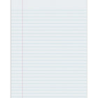 Papier de composition Pacon 8,5 po x 11 po Blanc non pressé large réglé, Paquet de 1000 (PAC2401)-Liaison blanche claire et lisse