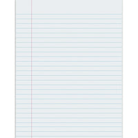 Papier de composition Pacon 8,5 po x 11 po Blanc non pressé large réglé, Paquet de 1000 (PAC2401)-Liaison blanche claire et lisse